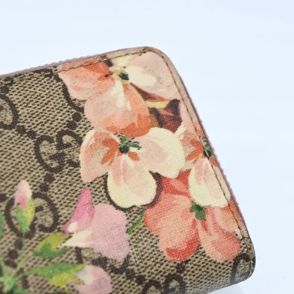 Auth Gucci Blooms Pvc Leather Coin Case #198825G23B